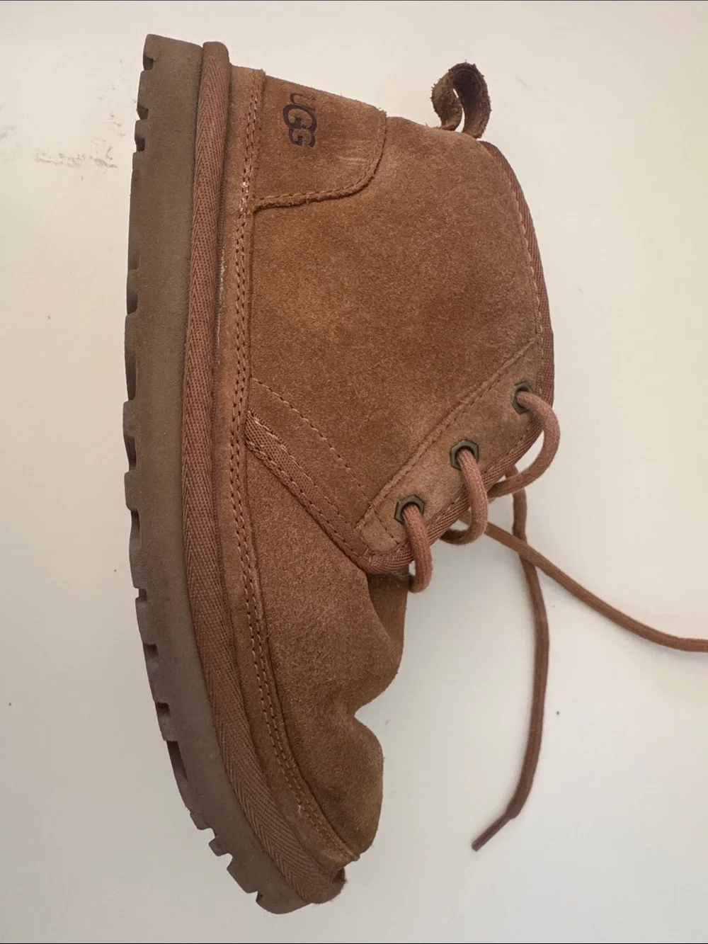 UGG Women’s Neumel Chestnut Suede Shearling Ankle Boots Size 7